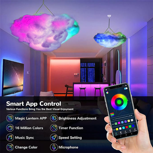 LED Cloud Lights Remote Control APP Bar Bedroom Ambience Light